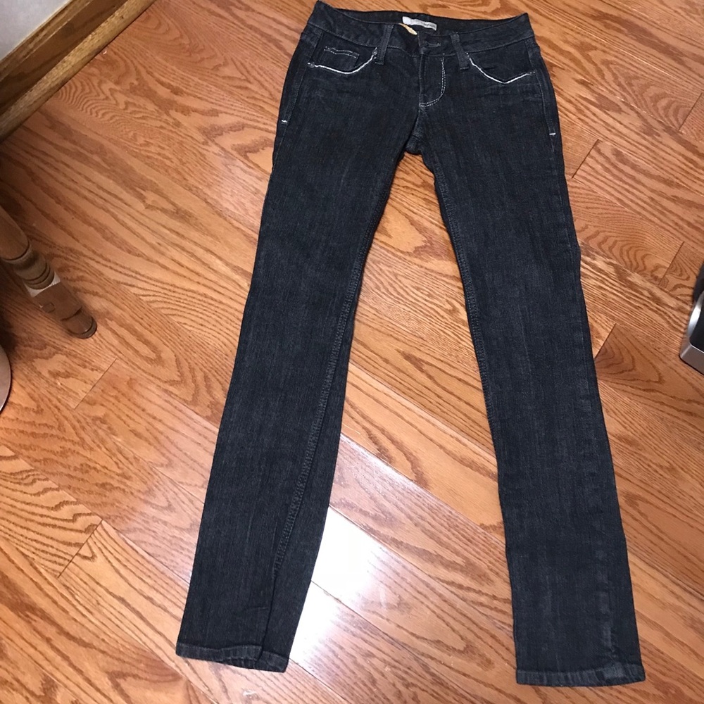 Refuge Jeans Black Stoned Washed Junior Size 1